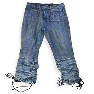 Y2k Vintage ruched denim jeans